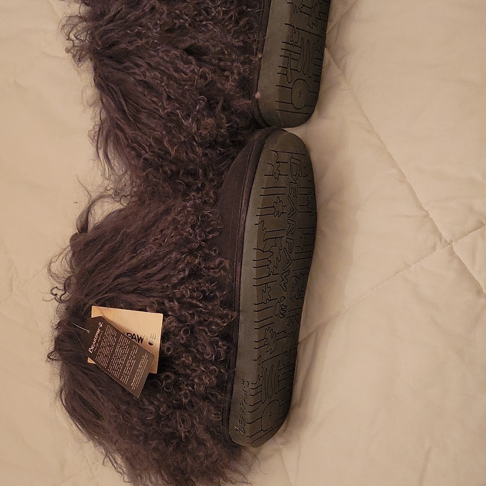 Bearpaw   leather Mongolian fur boots